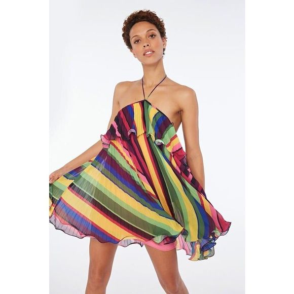 AMUR Multicolor Striped Mini Dress - Picture 4 of 9